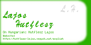 lajos hutflesz business card